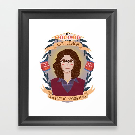 Liz Lemon Framed Art Print