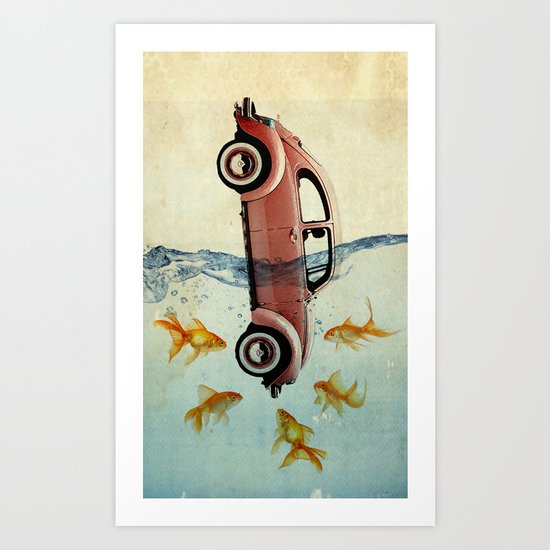 Bug and goldfish Art Print