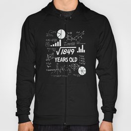 43rd Birthday Square Root Math 43 Years Old Bday Hoody