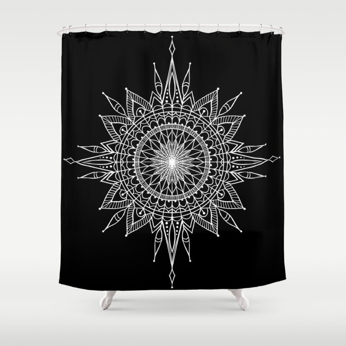 Mandala Star Tattoo Shower Curtain By Robinelizabethart Society6 Mandala Star Tattoo Shower Curtain