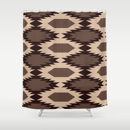 Navajo Brown Pattern Shower Curtain