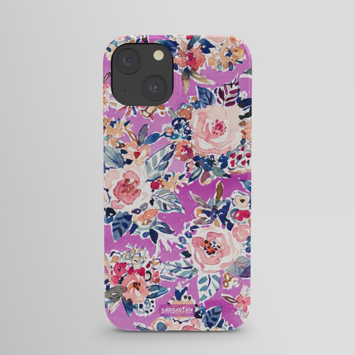 ROMANTIC AF Colorful Wild Floral iPhone Case