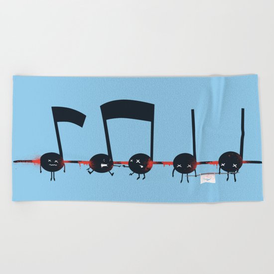Dead Notes Beach Towel