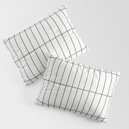 Rectangular Grid Pattern - White Pillow Sham