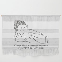 Lying Buddha with quote to inspire Wall Hanging