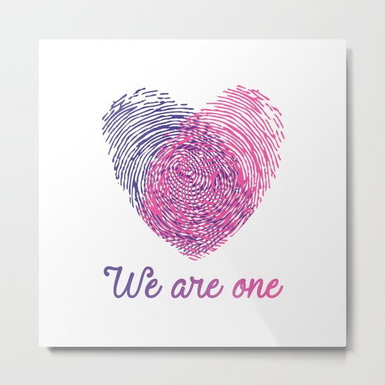 We are one - Valentine love Metal Print