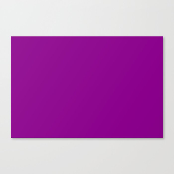 Dark Magenta Purple Solid Color Popular Hues Patternless Shades of Magenta Collection Hex #8b008b Canvas Print