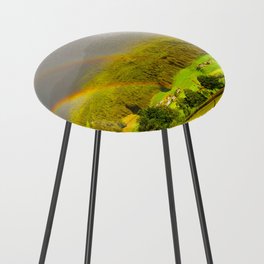 Rainbow in the mountains Counter Stool