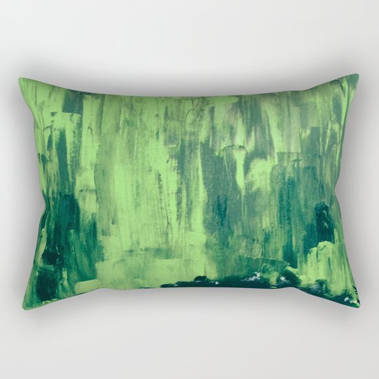 Snow Dreams At Night, Solar Flares Series Rectangular Pillow