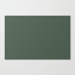 Dark Green Solid Color Pairs Behr Paint Vine Leaf N400-7 Trending Color 2019 Canvas Print