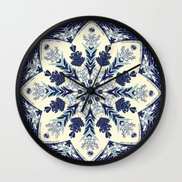 Deconstructed Waves Mandala Wall Clock | Mandala, Collage, Mandalas, Blue, Eight, Ocean, Sea, Seagull, Waves, Art 