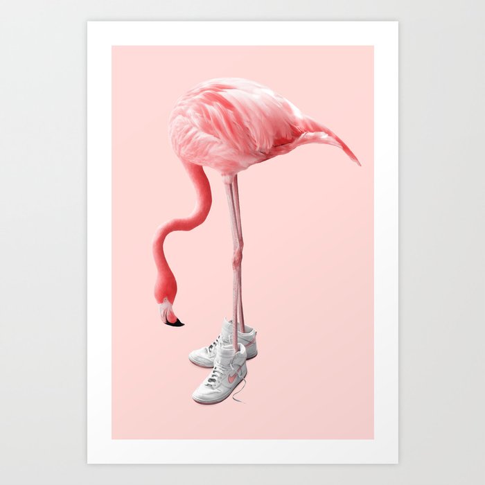 SNEAKER FLAMINGO Kunstdrucke SNEAKER FLAMINGO Kunstdrucke