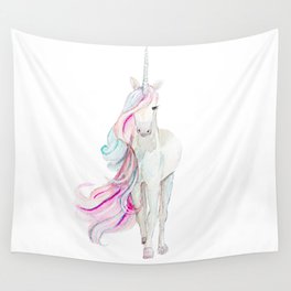 Watercolor Unicorn Wall Tapestry