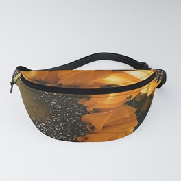Bright Orange And Vibrant Yellow Sunflowers  Fanny Pack