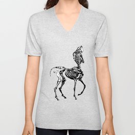 Centaur Skeleton V Neck T Shirt
