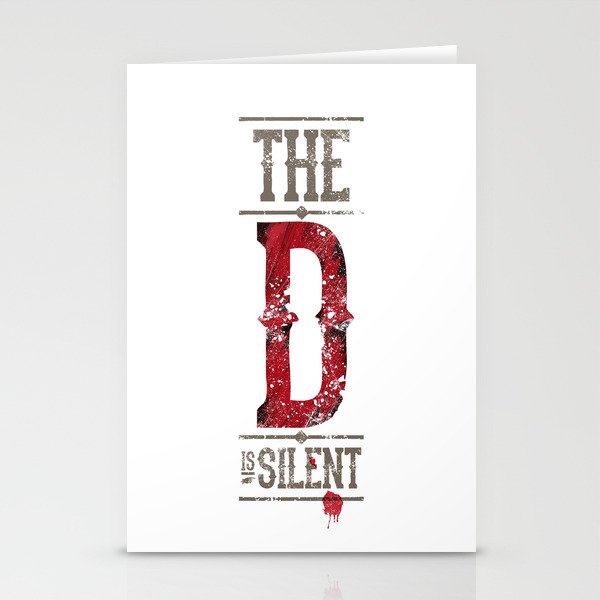 Django - The D is silent Stationery Cards