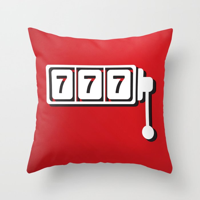 Triple Seven Slot Machine Throw Pillow By Awesomeart Society6