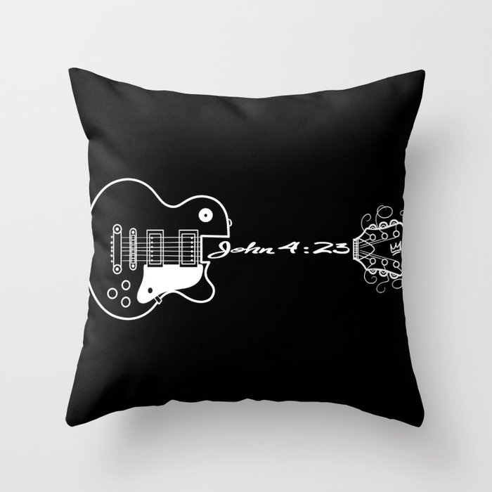 guitar john 4:23 Throw Pillow