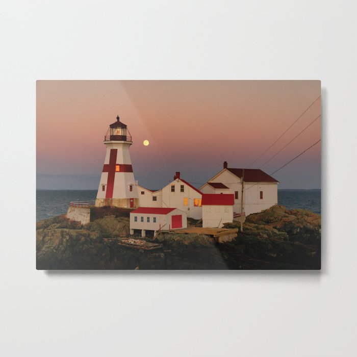 Head Harbor Lightstation Campobella Island Canada Mother's Gifts Metal Print by Donald Verger |
