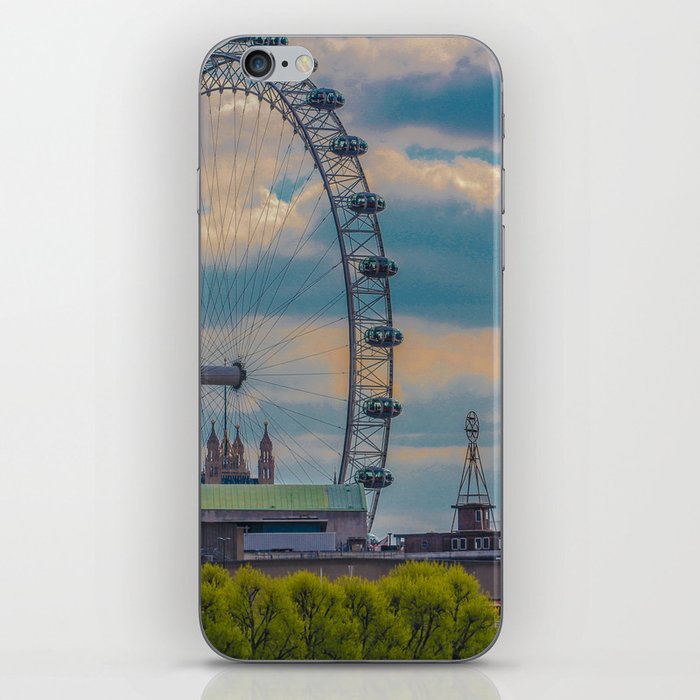 Great Britain Photography - London Eye And Big Ben In The Evening iPhone Skin