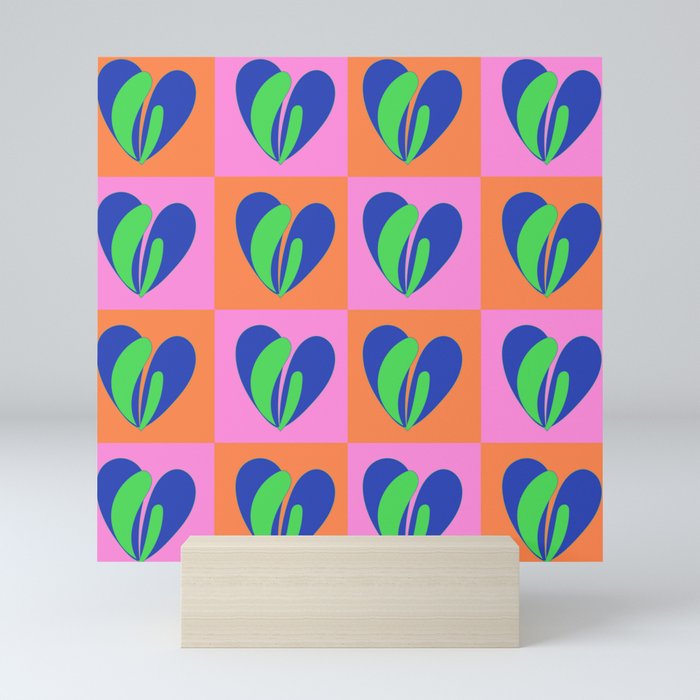 Happy pattern Mini Art Print