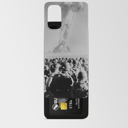 Soldiers Watching Mushroom Cloud Of Atomic Bomb Test - 1951 Android Card Case