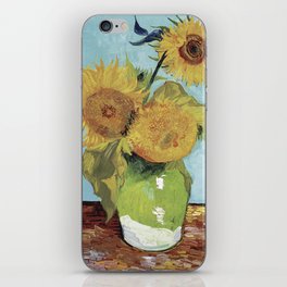 Vase with Three Sunflowers iPhone Skin