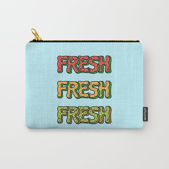 Fresh Watermelon, Cantaloupe Melon, Kiwi Carry-All Pouch