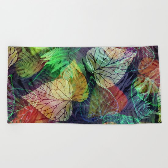 Forest Flora Beach Towel