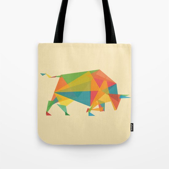 Fractal Geometric Bull Tote Bag