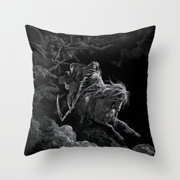 Death on the Pale Horse- Gustave Dore Throw Pillow