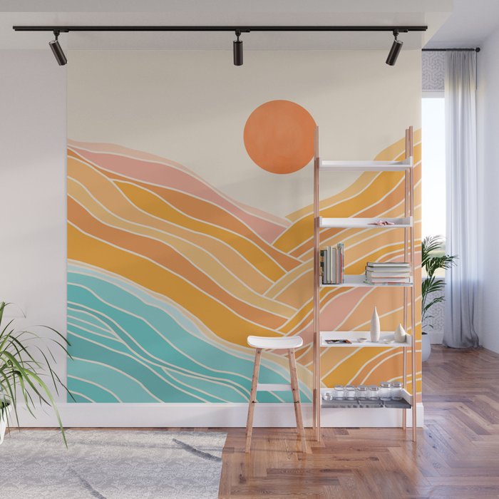 Adventure On The Horizon Abstract Landscape Wall Mural