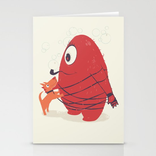 Cyclopes Monster Blob & Orange Dog Stationery Cards