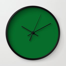Medium Emerald / Grass Green - Autumn / Fall / Winter - Block Colours - Nature / Trees Wall Clock