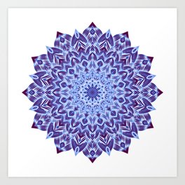 Blue And Purple Mandala Art Print