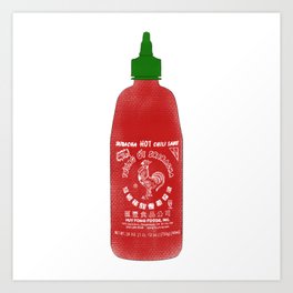 Sriracha Bottle Art Print
