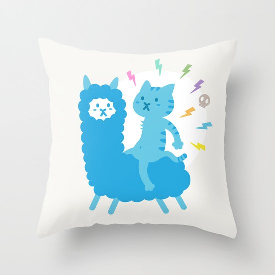 Alpaca Rider Throw Pillow
