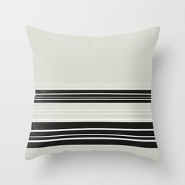 Horizontal Black Minimalistic Stripes - Light Throw Pillow