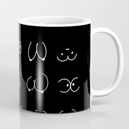 Black and White Boobs Pattern Mug