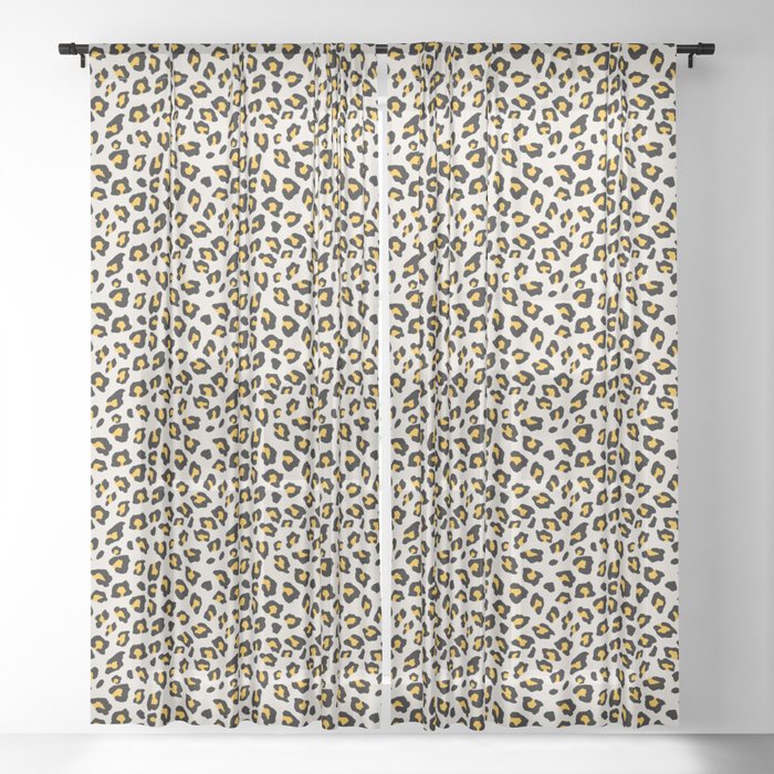 Leopard Print - Mustard Yellow Original Sheer Curtain by SilverPegasus ...