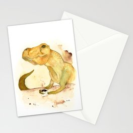 T-Rex Morning Coffee Stationery Cards