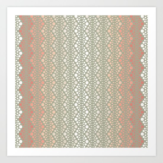Retro Dotted Pattern 06 Art Print