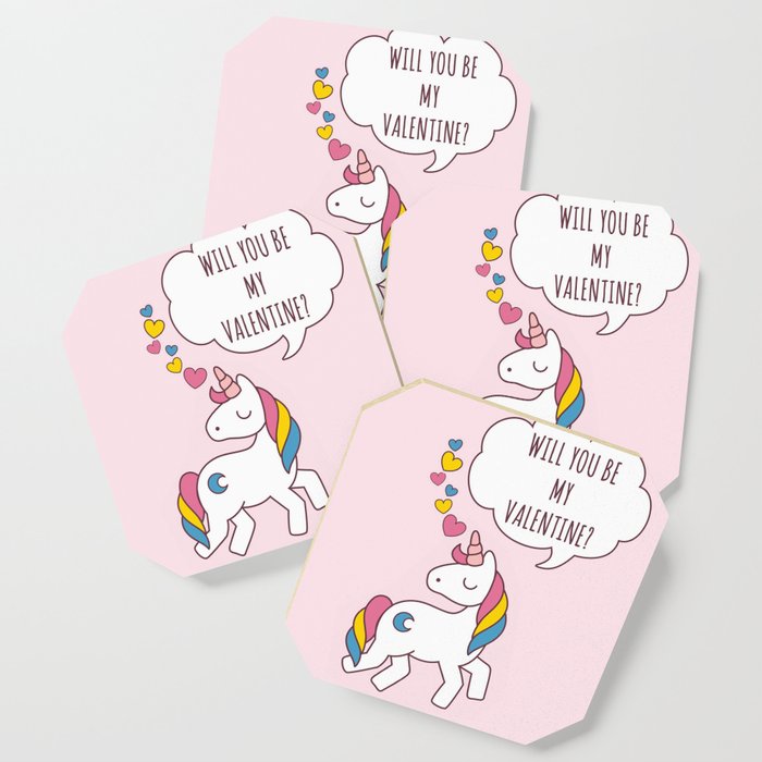 Valentine S Day Unicorn Be My Valentine Coaster By Dollmadeinjapan Valentine S Day Unicorn Be My Valentine Coaster By Dollmadeinjapan