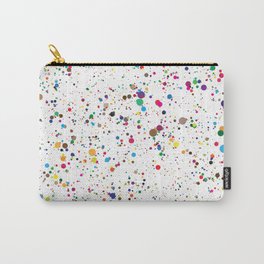 Confetti Paint Splatter Carry-All Pouch | Pattern, Rainbow, Confetti, Splatter, Multicolor, Paint, Acrylic, Droplets, Painting, Oil 