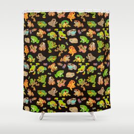 Tree frog - dark Shower Curtain