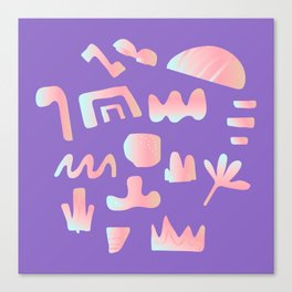 Matisse Purple Abstract Canvas Print