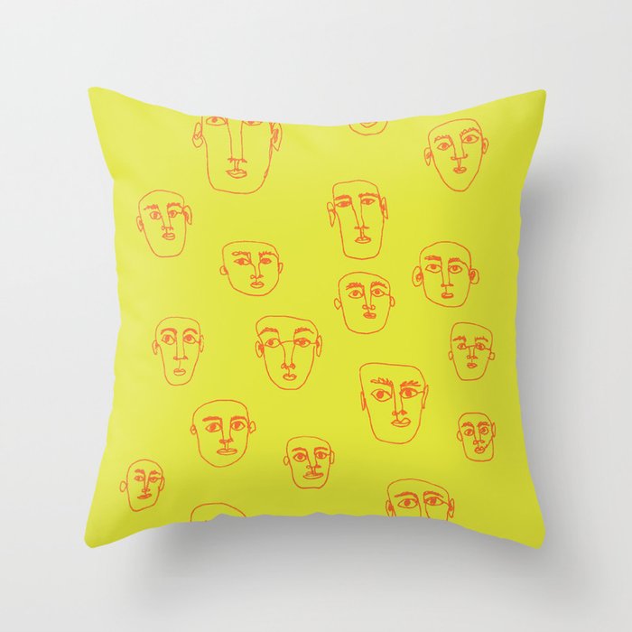 Faces in a Crowd pt.2 Throw Pillow
