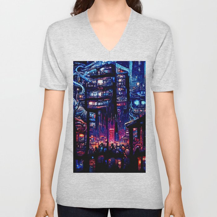 Postcards from the Future - Inside the Arcology V Neck T Shirt