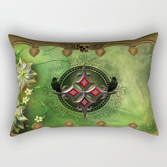 Wonderful gothic design with cross Rectangular Pillow