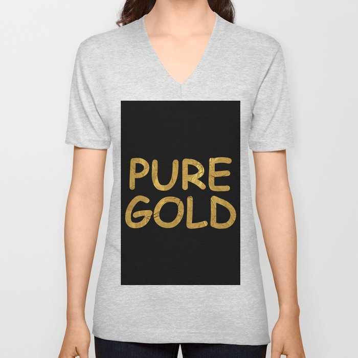 Pure Gold V Neck T Shirt